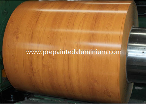 Leggio di alluminio 3105 H24 Modello di legno PPAL Color Coated Aluminium Coil Pre-divertito alluminio per tetto e parete