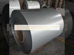 Piastra in lega di alluminio 5052 (2,0 mm, larghezza personalizzabile, anodizzata grigio-argento) per copertura del radiatore