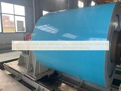 Strati di alluminio rivestiti di colore della lega 1060 H24 della decorazione della costruzione 0,32 x 914mm Ral 9016 Produzione di pannelli compositi in alluminio