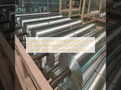 Bobina di alluminio in lega di alluminio 1100 per coperchi per imballaggi di bevande (0,25 mm | Larghezza personalizzata | Rivestimento anodizzato)