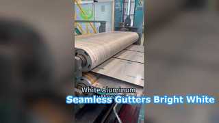 bobina per grondaia in alluminio bianco