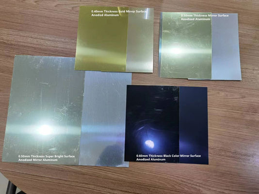 0.50mm Spessore Legatura di alluminio riflettente 1085 Specchio lamiera di alluminio anodizzata utilizzata per la pubblicità e la produzione di cartelli