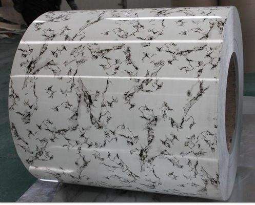 Legatura 3105 Marmo Disegnato Modello Rivestimento di bobina di alluminio 26Ga X 48Inch Pre-dipinto foglio di alluminio per facciate di costruzione