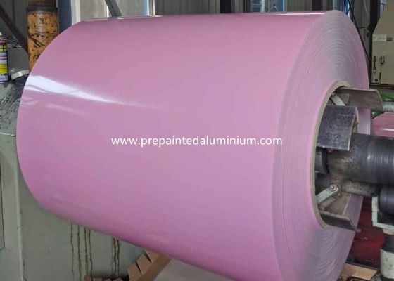 Colore rosa 0,45 mm 1200 mm bobina di alluminio preverniciata utilizzata per la produzione di pentole